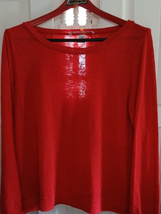 Victoria's Secret Tops - Victoria's Secret Red Long-Sleeve Crewneck Top